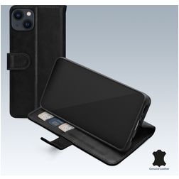 Mobilize Wallet Samsung Galaxy A13 4G Hülle Echtes Leder Klapphülle Geldbörse - Schwarz