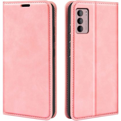Mobigear Retro Slim Motorola Moto G42 Hülle Klapphülle Geldbörse - Pink