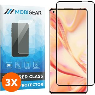 Mobigear Curved OPPO Find X2 Pro Panzerglas Gehärtetes Glas Displayschutz - Hüllenfreundlich - Schwarz (3er Pack)