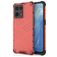 Mobigear Honeycomb OPPO Reno 7 4G Hülle Hardcase Backcover Stoßfest - Rot
