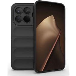 Mobigear Bumpy Xiaomi 15T Pro Hülle Flexibles TPU Backcover - Schwarz