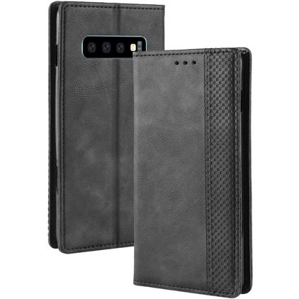 Mobigear Sensation Samsung Galaxy S10 Hülle Klapphülle Geldbörse - Schwarz