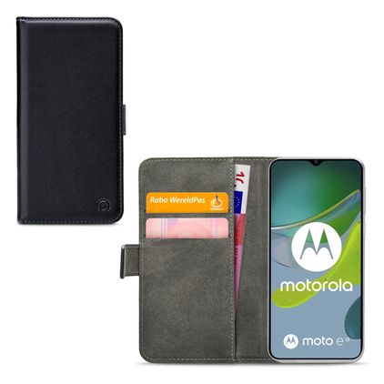 Mobilize Classic Gelly Wallet Motorola Moto E13 Klapphülle Portemonnaie - Schwarz
