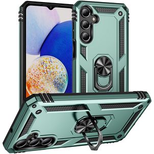 Mobigear Armor ring Samsung Galaxy A16 Hülle Hardcase Backcover Stoßfest mit Ringhalter - Grün