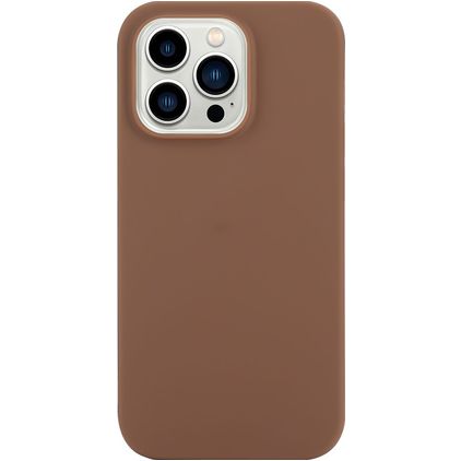 Mobigear Colors iPhone 14 Pro Max Hülle Flexibles TPU Backcover - Braun