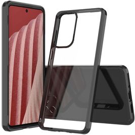Mobigear Crystal Samsung Galaxy A73 Hülle Hardcase Backcover - Transparent / Schwarz
