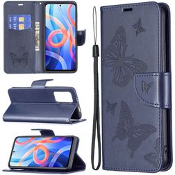 Mobigear Butterfly POCO M4 Pro 5G Hülle Klapphülle Geldbörse - Blau