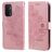 Mobigear Flowers OPPO A74 5G Hülle Klapphülle Geldbörse - Roségold