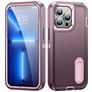 Mobigear Rugged Stand iPhone 14 Hülle Hardcase Backcover Stoßfest mit Ständer - Lila