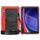 Mobigear SureGrip Xtreme Samsung Galaxy Tab S9 Ultra Hülle Kunststoff,Silikon Backcover + Schulterträger + Ständer - Schwarz / Rot