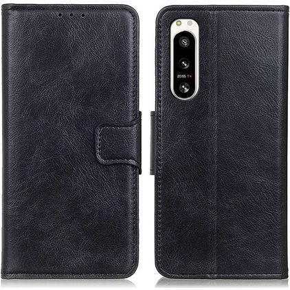 Mobigear Classy Sony Xperia 5 IV Hülle Klapphülle Geldbörse - Schwarz
