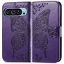 Mobigear Butterfly Google Pixel 9 Hülle Klapphülle Geldbörse - Dark Purple