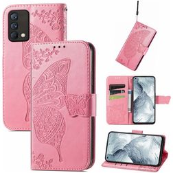 Mobigear Butterfly Realme GT Master Edition Klapphülle Portemonnaie - Pink