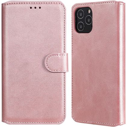 Mobigear Wallet iPhone 12 Hülle Klapphülle Geldbörse - Roségold