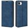 Mobigear Retro Slim iPhone 16e Hülle Klapphülle Geldbörse - Dunkelblau