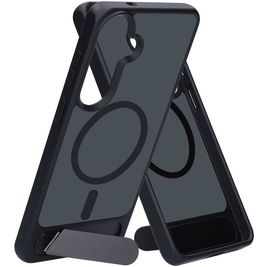 Mobiparts Hardcover Samsung Galaxy S26 Plus MagSafe Hülle Hardcase Backcover mit Ständer - Satin Black