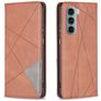Mobigear Rhombus Slim Motorola Moto G200 5G Hülle Klapphülle - Braun