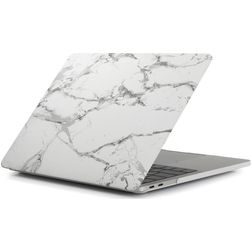 Mobigear Marble MacBook Pro 16 Zoll (2021-2026) Hardcase Hülle MacBook Case - Weiß - Model A2485 / A2780 / A2991 / A3186 / A3428 / A3429