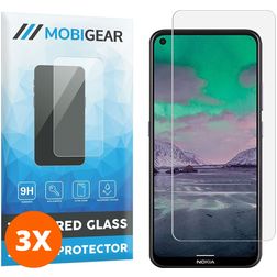 Mobigear Nokia 3.4 Panzerglas Displayschutz - Hüllenfreundlich (3er Pack)