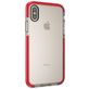 Mobigear Full Bumper iPhone XS Hülle Hardcase Backcover Stoßfest - Transparent / Rot