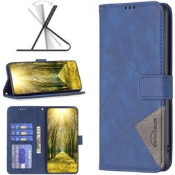 Mobigear Rhombus Google Pixel 7a Hülle Klapphülle Geldbörse - Blau