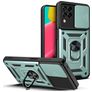 Mobigear Armor Ring Cam Slide Samsung Galaxy M53 Hülle Hardcase Backcover Stoßfest mit Ringhalter - Grün