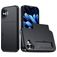 Mobigear Card iPhone 16 Plus Hülle Hardcase Backcover Stoßfest mit Kartenhalter - Schwarz