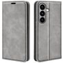 Mobigear Retro Slim Samsung Galaxy S26 Hülle Klapphülle Geldbörse - Grau