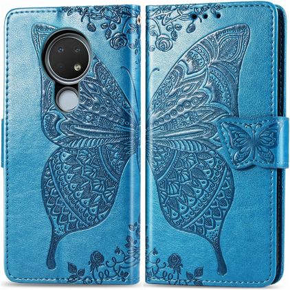 Mobigear Butterfly Nokia 7.2 Klapphülle Portemonnaie - Blau