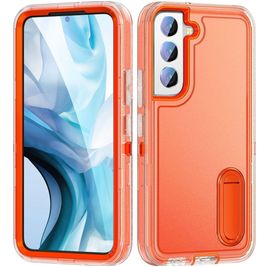 Mobigear Rugged Stand Samsung Galaxy S23 Hülle Hardcase Backcover Stoßfest mit Ständer - Orange