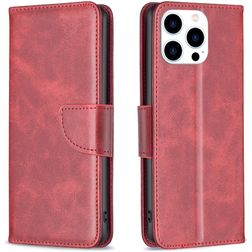 Mobigear Excellent iPhone 16 Pro Hülle Klapphülle Geldbörse - Rot