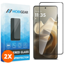 Mobigear Premium Motorola Edge 60 Panzerglas Gehärtetes Glas Displayschutz - Hüllenfreundlich - Schwarz (2er Pack)