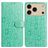 Mobigear Flowers iPhone 17 Pro Max Hülle Klapphülle Geldbörse - Grün