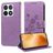 Mobigear Flowers Xiaomi 14T Pro Hülle Klapphülle Geldbörse - Lila