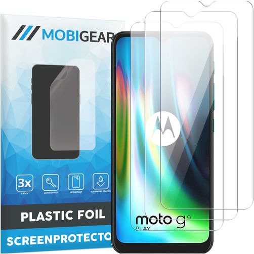 Mobigear Motorola Moto G9 Play Displayschutz Schutzfolie - Hüllenfreundlich (3er Pack)