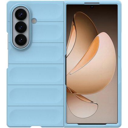 Mobigear Bumpy Samsung Galaxy Z Fold 8 Ultra Hülle Flexibles TPU Backcover - Blau