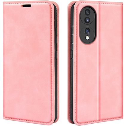 Mobigear Retro Slim HONOR 70 Hülle Klapphülle Geldbörse - Pink