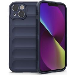 Mobigear Bumpy iPhone 14 Hülle Flexibles TPU Backcover - Dunkelblau