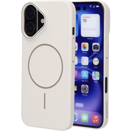 Mobiparts Slim Line iPhone 16 MagSafe Hardcase Backcover - Off White