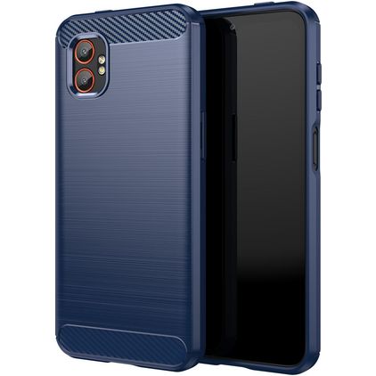 Mobigear Brushed Slim Samsung Galaxy Xcover 7 Pro Hülle Flexibles TPU Backcover - Blau