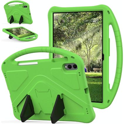Mobigear AeroArmor Samsung Galaxy Tab S11 Ultra Hülle EVA Schaum Backcover + Stifthalter + Ständer - Grün