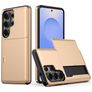 Mobigear Card Samsung Galaxy S26 Ultra Hülle Hardcase Backcover Stoßfest mit Kartenhalter - Gold