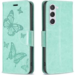Mobigear Butterfly Samsung Galaxy S24 Hülle Klapphülle Geldbörse - Grün