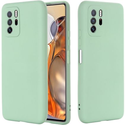 Mobigear Rubber Touch POCO X3 GT Silikon Hülle Backcover - Grün