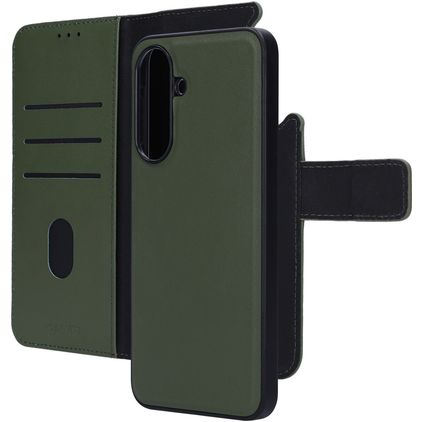 Mobiparts Samsung Galaxy A37 Hülle Echtes Leder Abnehmbare 2in1 Klapphülle Geldbörse - Grün