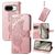 Mobigear Butterfly Google Pixel 8 Hülle Klapphülle Geldbörse - Roségold