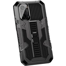 Mobigear Armor Stand Xiaomi Mi 11i Hülle Hardcase Backcover Stoßfest mit Ständer - Schwarz
