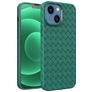 Mobigear Woven iPhone 14 Plus Hülle Flexibles TPU Backcover - Grün