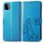 Mobigear Clover Samsung Galaxy A22 4G Hülle Klapphülle Geldbörse - Blau