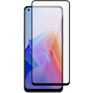 Mobigear Premium OPPO Reno 7 Lite Panzerglas Gehärtetes Glas Displayschutz - Hüllenfreundlich - Schwarz